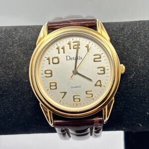 Gold & Brown Details Men's Watch